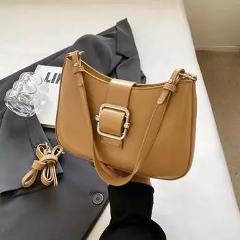 Женские сумки через плечо из искусственной кожи с застежкой-молнией и внутренним отделением, однотонные сумки через плечо с швейной строчкой и внутренним отделением