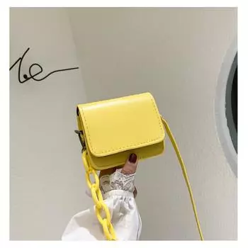Женские сумки через плечо из искусственной кожи, модные корейские сумки через плечо для женщин и девочек, желтые, S жёлтый