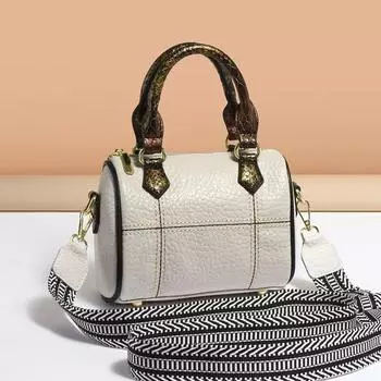 Женские сумки через плечо из натуральной кожи, винтажные простые женские сумки через плечо, сумка Boston