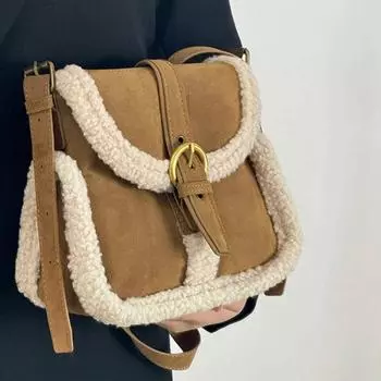 Женские сумки через плечо Модные плюшевые универсальные сумки через плечо Дизайнерские сумки для женщин Кошельки и сумки Сумки для мам и детей one size хаки