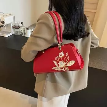 Женские сумки через плечо, новые модные сумки с вышивкой, сумки через плечо большой емкости, женские модные дизайнерские роскошные сумки