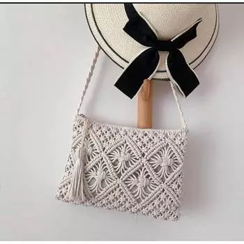 Женские сумки через плечо ручной работы в технике макраме для девочек