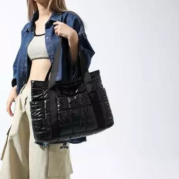 Женские сумки через плечо Space Padded для зимы, большие вместительные черные сумки, дизайнерские нейлоновые хлопковые теплые однотонные сумки