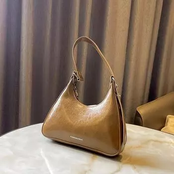 Женские сумки через плечо в стиле ретро осень/зима 2024: Стильные модели подмышек и мессенджеров Single Pack чёрный