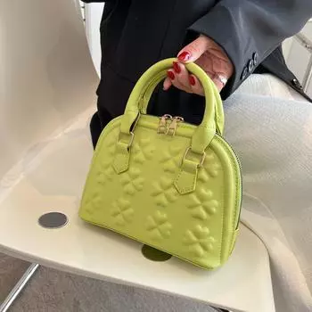 Женские сумки фактурная цветочная тисненая сумка 2024 весна новая сумка через плечо женская сумка темперамент чёрный