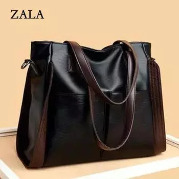 Женские сумки из искусственной кожи большой емкости, повседневная большая сумка через плечо, сумка 33x14x30cm вино красного