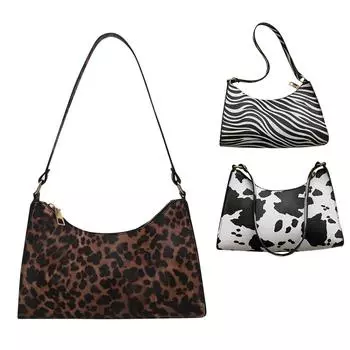 Женские сумки из искусственной кожи с модным принтом через плечо и подмышку One Size