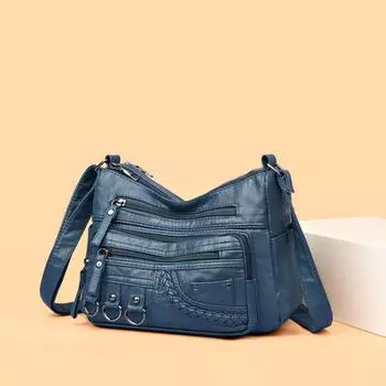 Женские сумки из мягкой кожи, кошельки, сумки-кошельки, дизайнерская сумка через плечо для женщин One Size фиолетовый