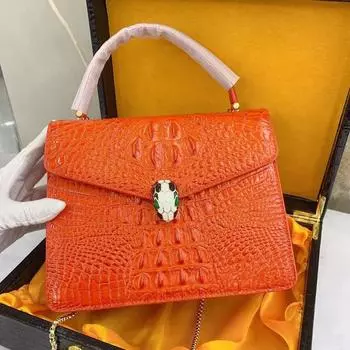 Женские сумки из натуральной кожи с крокодиловым узором - высококачественные фактурные сумки-мессенджеры жемчужина белый