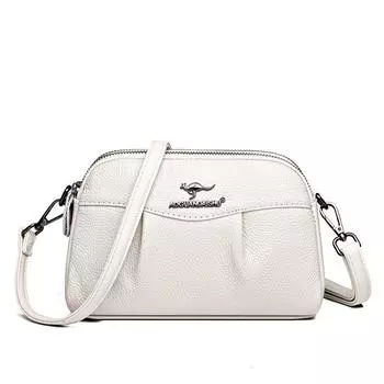 Женские сумки из натуральной кожи, сумки для мобильных телефонов, модные сумки через плечо, небольшие сумки из коровьей кожи первого слоя Oblique Span белый