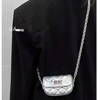 Женские сумки, маленькие и модные универсальные цепочки, сумка через плечо Niche, черный мини-кошелек для монет, для женщин