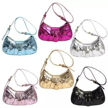 Женские сумки-мессенджеры из искусственной кожи Y2K, готическая модная сумка через плечо с заклепками для девочек в стиле рок серебряный