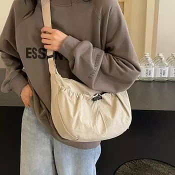 Женские сумки-мессенджеры, новая модная нейлоновая повседневная сумка через плечо, большая вместимость, школьная сумка для школьников и студентов, сумка-мессенджер через плечо чёрный