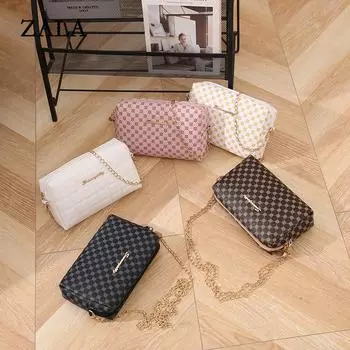 Женские сумки, модная ретро-сумка с принтом в горошек, маленькая квадратная сумка, маленькая простая сумка для мобильного телефона на цепочке, женская сумка через плечо розовый