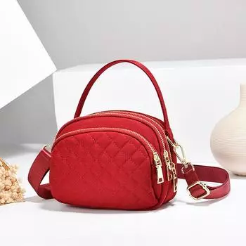 Женские сумки, модные многослойные сумки, изысканные и компактные сумки через плечо, сумки-мессенджеры, простые и универсальные. 19*7*13