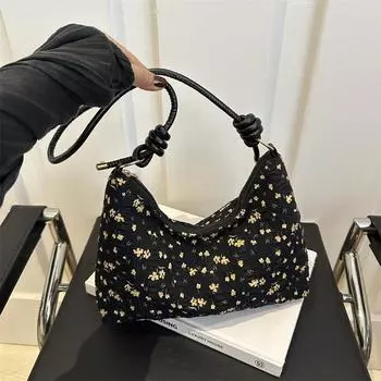 Женские сумки, модные сумки подмышками, сумки через плечо, свежие и красивые персонализированные сумки, женские сумки-тоут большой вместимости 2024 года чёрный