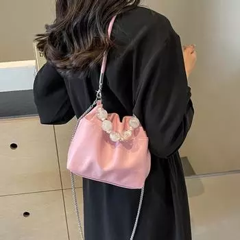 Женские сумки модные, ведро, косые, простые, новые модели, изысканные, популярные, красивые, популярные товары, портативные