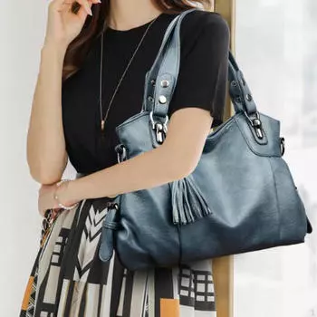 Женские сумки на каждый день для пляжа Подарки для нее синий