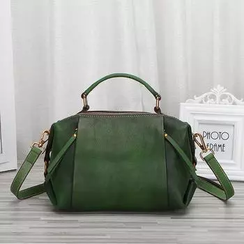 Женские сумки на плечо из натуральной кожи, винтажный дизайн, сумки большой вместимости для женщин, сумка через плечо GZW 23*18*14cm зелёный