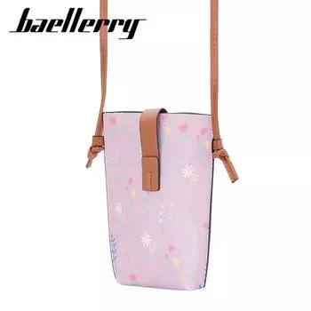 Женские сумки на ремне Baellerry, модная сумка для телефона из искусственной кожи для дамского кошелька 18*13*4cm розовый