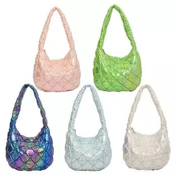 Женские сумки на ремне, вышивка нитью, стеганые сумки-тоут в форме полумесяца, сумки-хобо зелёный