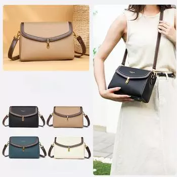 Женские сумки Niche, сумки-мессенджеры, маленькие квадратные сумки, кожаные сумки через плечо, Tide хаки