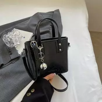 Женские сумки, новинка 2024 года, сумка через плечо, летняя сумка-ведро, универсальная высококачественная женская сумка, популярная сумка чёрный