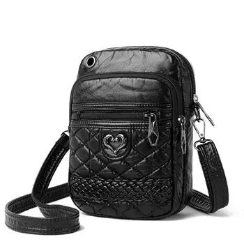 Женские сумки Ретро женская сумка Deisgner Новый тренд Универсальная женская сумка-мессенджер Винтажная сумка-кошелек Повседневная сумка через плечо 15cm6cm21cm чёрный