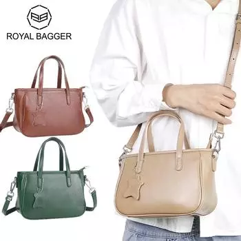 Женские сумки Royal Bagger с ручкой сверху, сумка через плечо из натуральной кожи, модная сумка через плечо в стиле ретро, сумка большой вместимости 1831