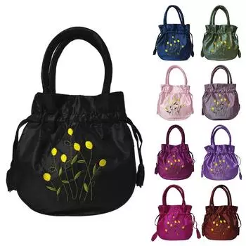 Женские сумки с цветочной ручкой, косметическая сумка ручной работы, древняя таможенная ювелирная сумка, женская сумка