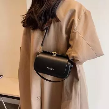 Женские сумки с фактурным кожаным клапаном, большая вместимость, классическая черная сумка через плечо