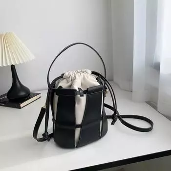 Женские сумки с верхней ручкой из искусственной кожи на шнурке, новые простые повседневные универсальные сумки через плечо для женщин