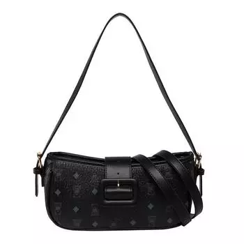 Женские сумки с высококачественным принтом, новые трендовые нишевые сумки-подмышки, высококлассные универсальные сумки-мессенджеры через плечо чёрный
