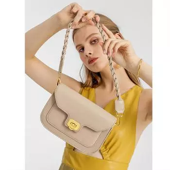 Женские сумки-седла с каменным узором, женские классические квадратные сумки, универсальные сумки через плечо с металлическим ремешком и бечевкой (20cm<Max Length<30cm) чёрный