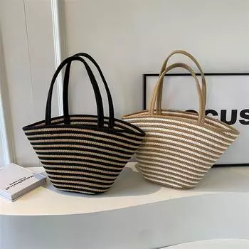 Женские сумки соломенная сумка с ручкой в форме луны из ткани ручного плетения