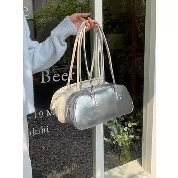 Женские сумки-тоут 2024 года, трендовые сумки через плечо большой емкости, в байкерском стиле, с несколькими карманами, для поездок на работу, Bolso Mujer чёрный