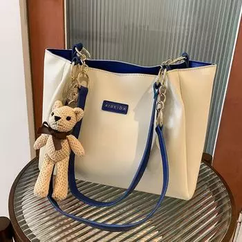 Женские сумки-тоут для колледжа 2024 года — стильные, вместительные, универсальные сумки через плечо для поездок на работу Single bag чёрный