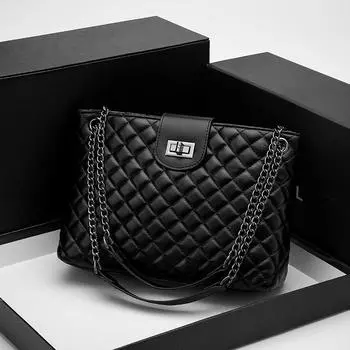 Женские сумки-тоут, женская сумка большой емкости с цепочкой на плечо, новая модная сумка через плечо Hundred