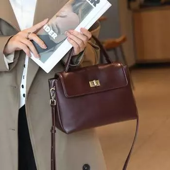 Женские сумки: Универсальная и высококлассная сумка через плечо, модная сумка на одно плечо для поездок на работу, кожаная женская сумка, сумочка
