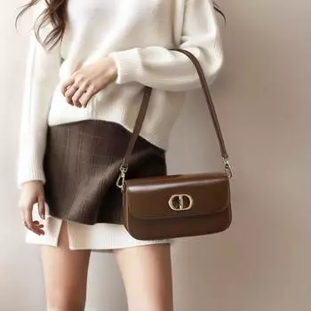 Женские сумки, Высококачественные конверты, Модные женские сумки, Осенние и зимние сумки через плечо, Высококачественные нишевые сумки, коричневый