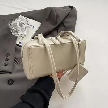 Женские сумки, Высококачественный дизайн, Однотонные сумки через плечо, Модели ранней осени, Нишевый темперамент, Универсальные сумки подмышки, Сумки для поездок на работу 22*7*12 коричневый