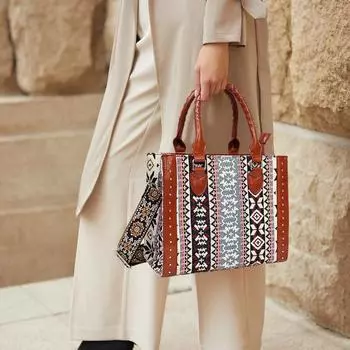 Женские сумки в стиле ретро, новые сумки с принтом, вместительные сумки через плечо из хлопка и льна, сумки в стиле бохо.