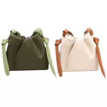 Женские сумки-ведра из искусственной кожи, модная сумка для подмышек, повседневная портативная женская сумка белый