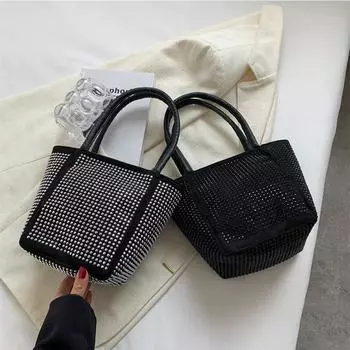 Женские сумки-ведра, летние новые модные сумки INS Diamond для вечеринок, шикарные универсальные сумки через плечо, повседневные сумки-тоуты