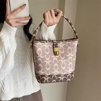Женские сумки-ведра, новый стиль, напечатанные сумки на одно плечо, универсальные и модные сумки через плечо