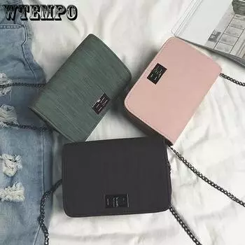 Женские сумки, весенне-осенняя маленькая квадратная упаковка, корейская версия простой и универсальной сумки через плечо на одно плечо, мини-сумка на цепочке для студентов зелёный