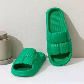 Женские суперлегкие тапочки-облака, сандалии, летние пляжные женские шлепанцы на мягкой подошве, мужские и женские домашние нескользящие шлепанцы из ЭВА для ванной комнаты 42-43 зелёный