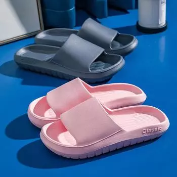 Женские суперлегкие тапочки-облака, сандалии, летние пляжные женские шлепанцы на мягкой подошве, мужские и женские домашние нескользящие шлепанцы из ЭВА для ванной комнаты 40-41 чёрный