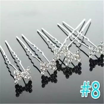 Женские свадебные украшения, аксессуары, модные свадебные свадебные заколки с жемчугом и цветами, заколки для волос с кристаллами NO.8