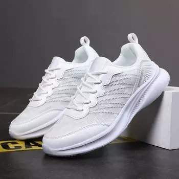 Женские сверхлегкие сетчатые кроссовки. Летняя удобная обувь для походов, пробежек и занятий в спортзале. 35 чёрный